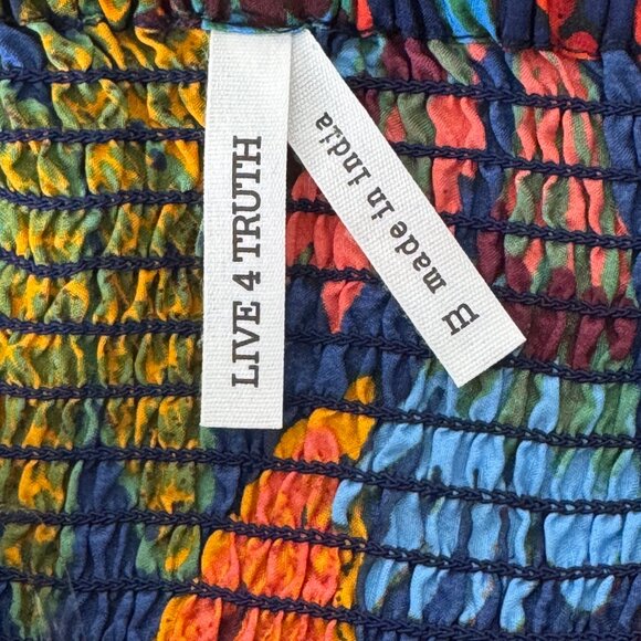 NWT ANTHROPOLOGIE LIVE 4 TRUTH BOHO TROPICAL HI-LO MAXI RUFFLED DRESS RESORT MED - Picture 5 of 7